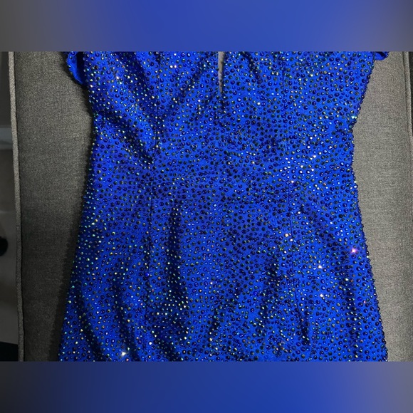 Royal Blue Sophia Thomas dress size 0 - Picture 6 of 16